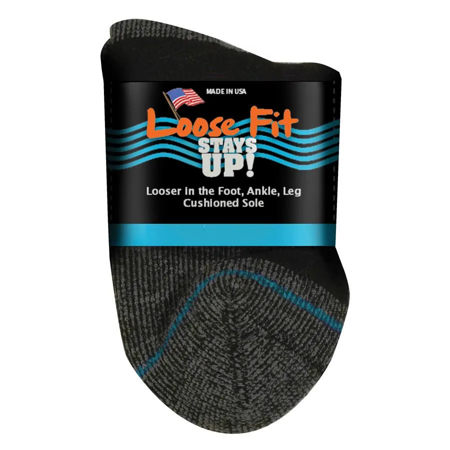 Loose Fit Stays Up Cotton Casual Quarter Socks 761