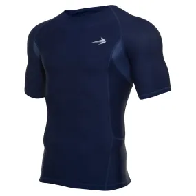 Men's Compression Short Sleeve Shirt - Navy Blue