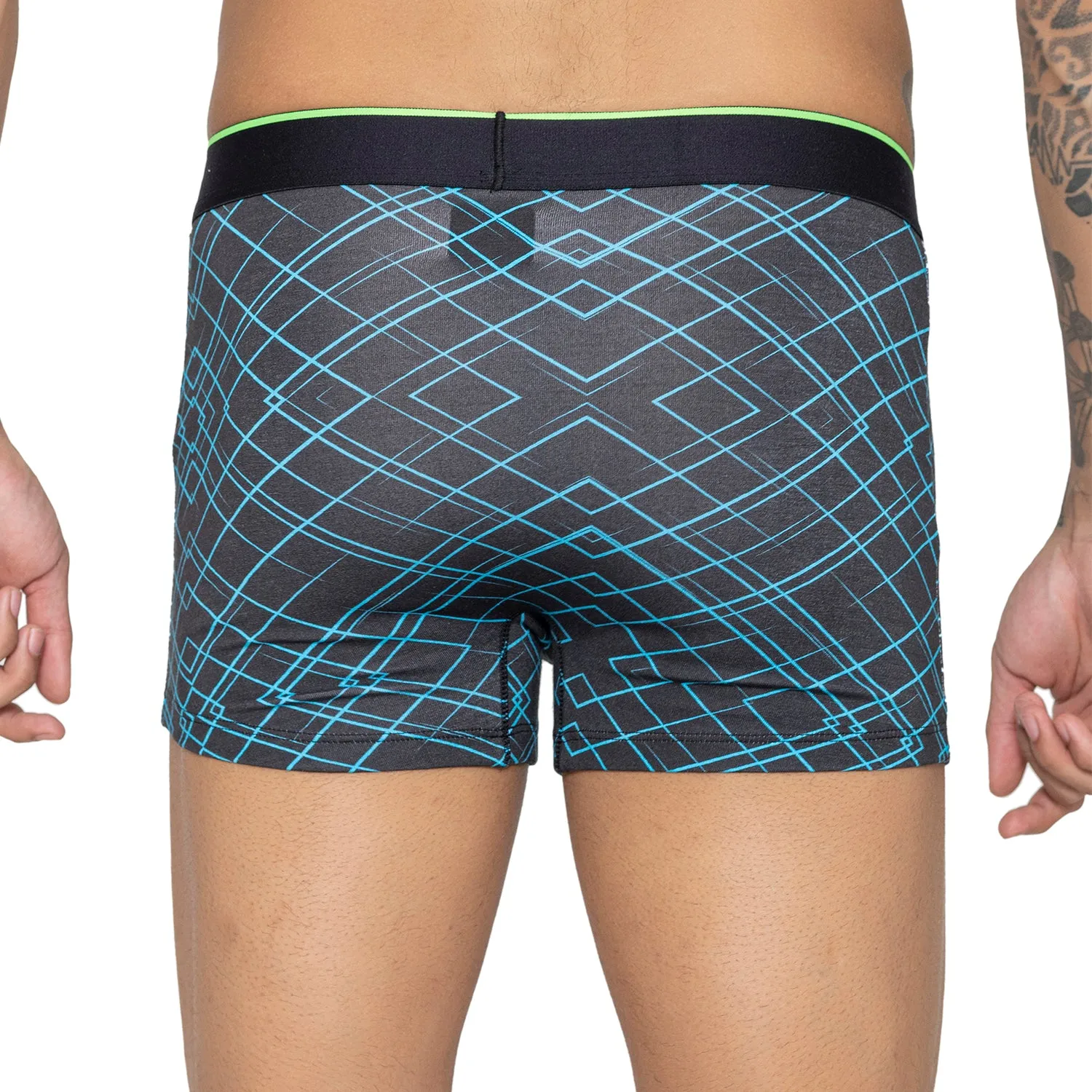 Men's Graphic Print Modal Cotton Trunks - Single Pack | Navy