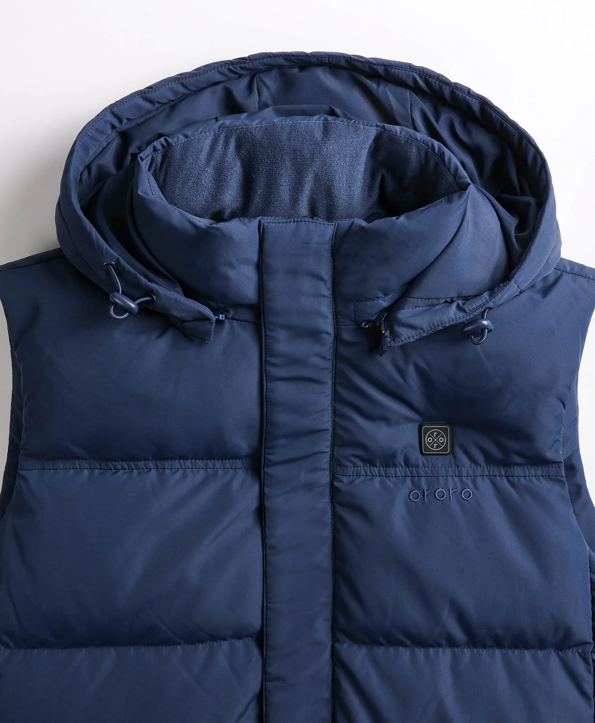 Men's Heated Down Vest - Black/Blue