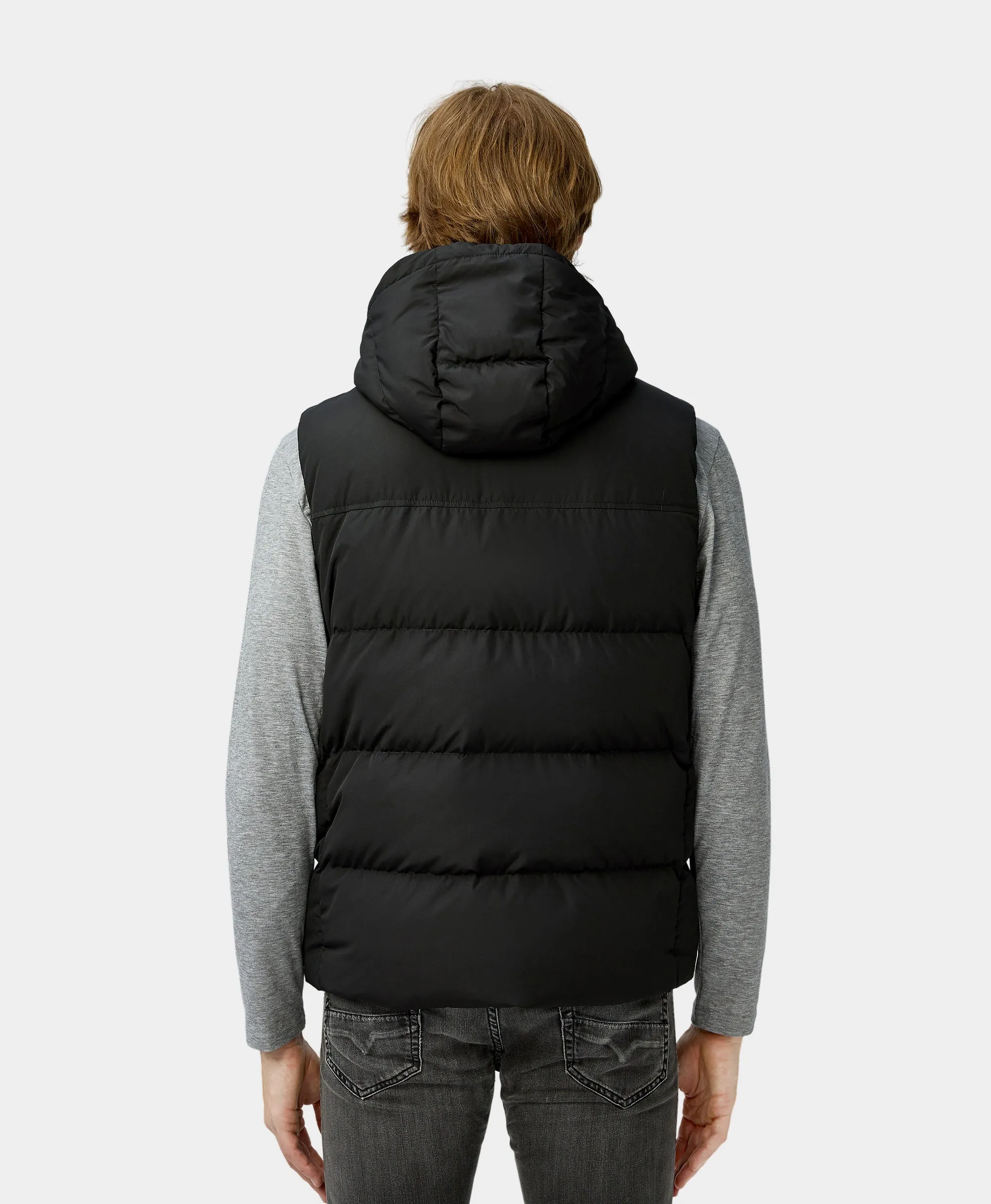 Men's Heated Down Vest - Black/Blue