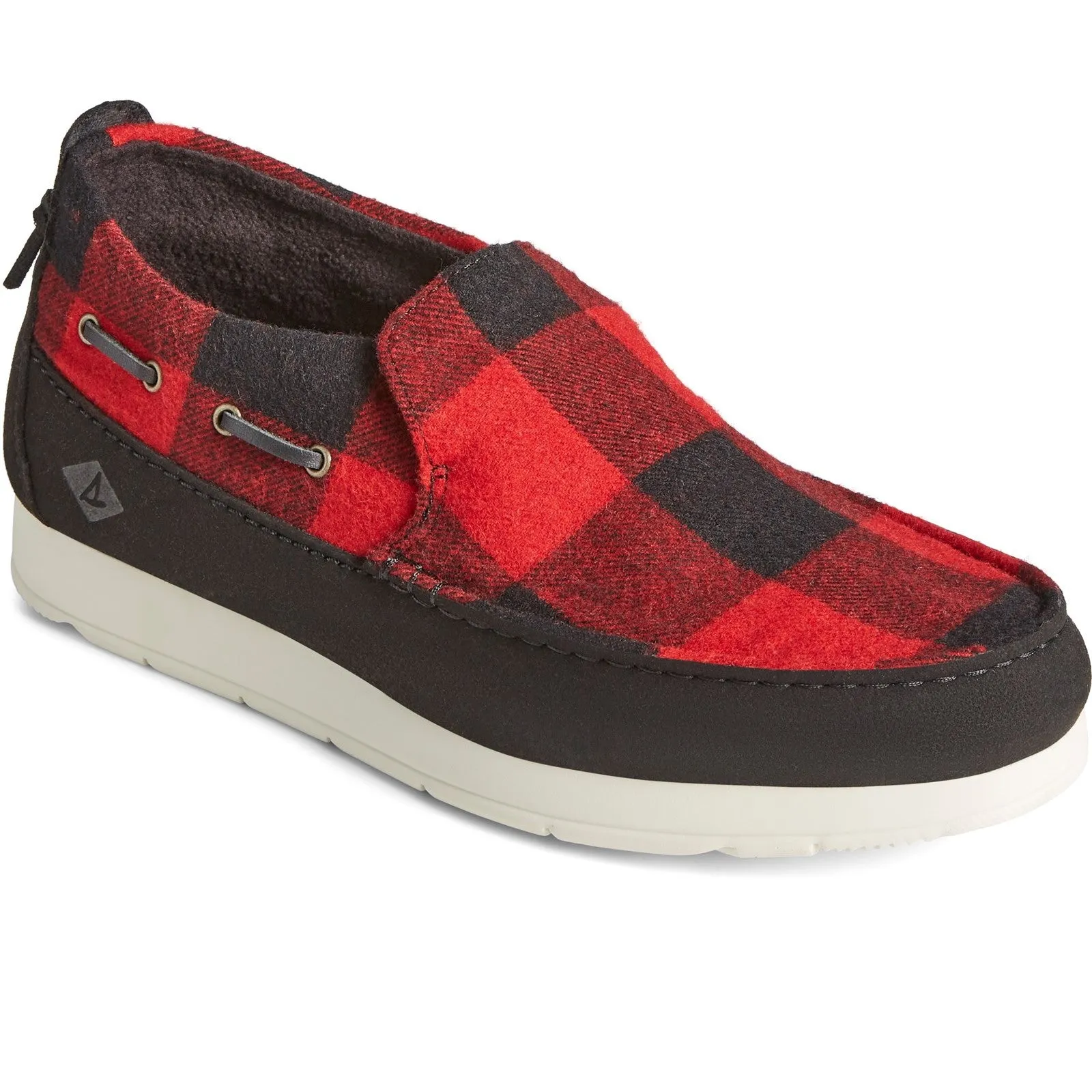 Men's Moc-Sider Buffalo Check Shoes Red