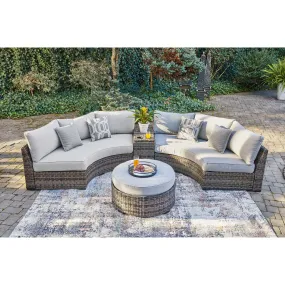 Montauk Curve Half Moon 3pc Sectional Set - With Outdoor High Performance Cushions