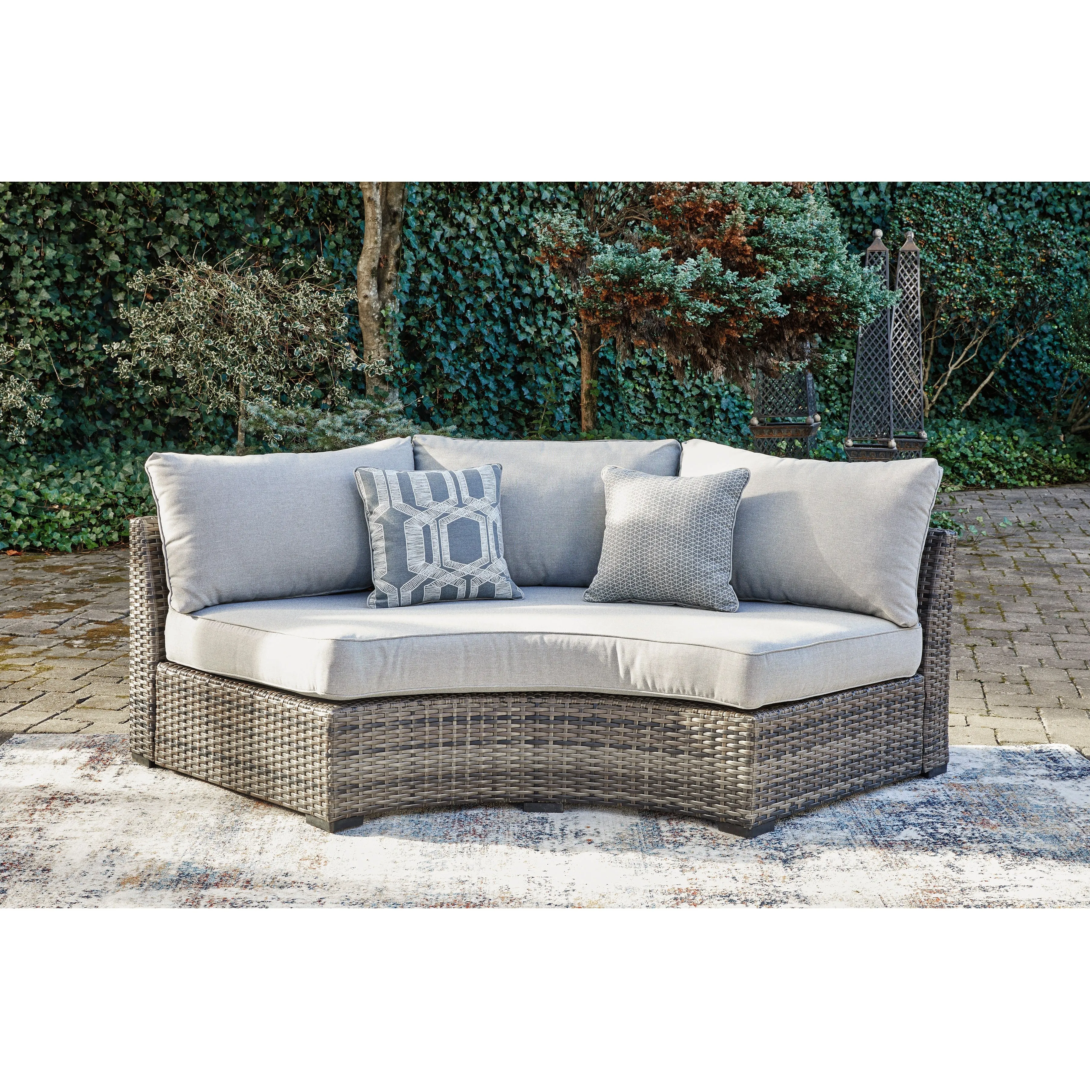 Montauk Curve Half Moon 3pc Sectional Set - With Outdoor High Performance Cushions