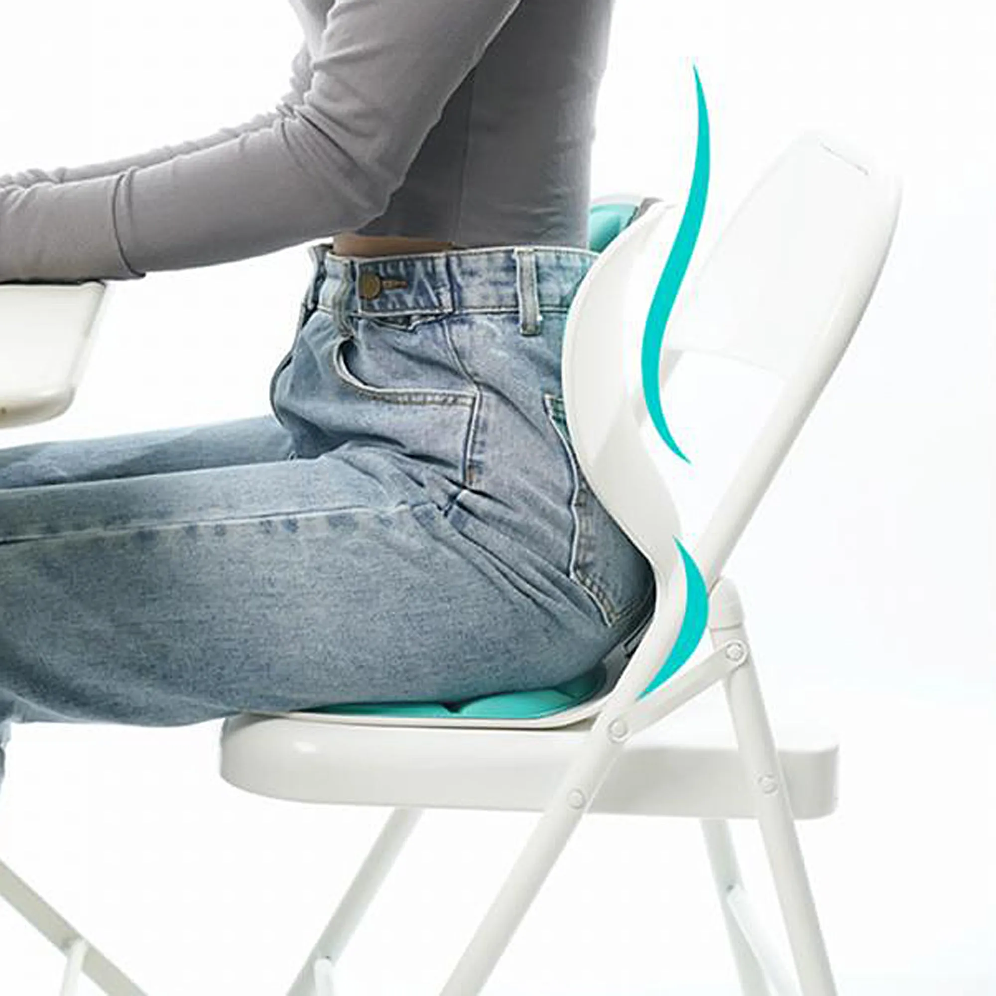 Posture Pro LUMBAR SUPPORT Ergonomic excellence: Lumbar support chair for optimal posture Green