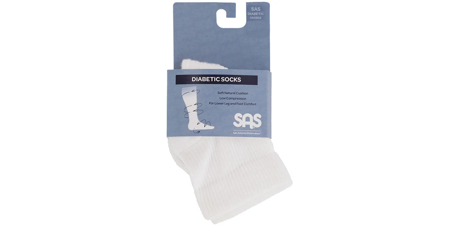 SAS Diabetic QTR Crew Socks