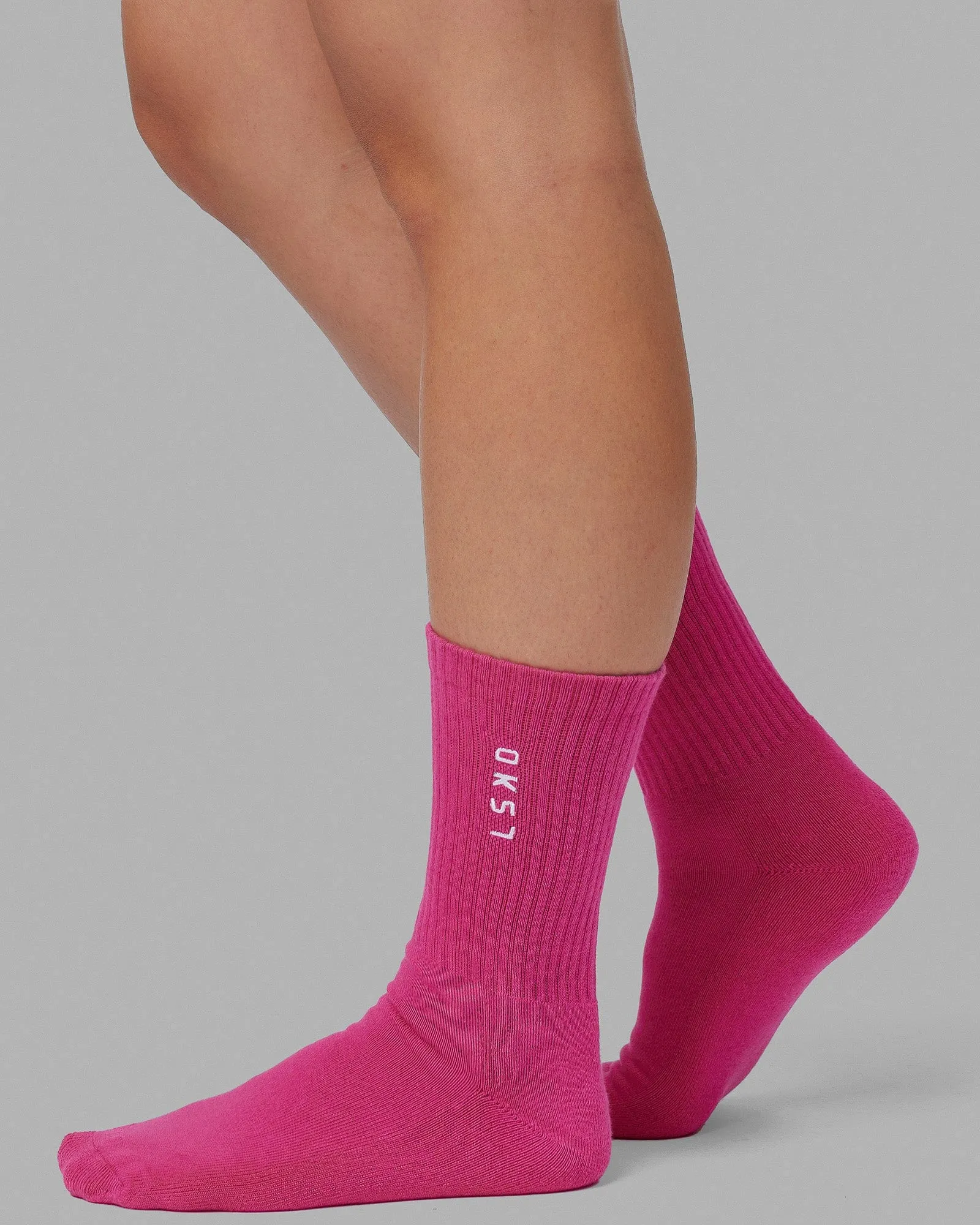 Signal 3 Pack Crew Socks - Impact Orange/Galactic Cobalt/Magenta