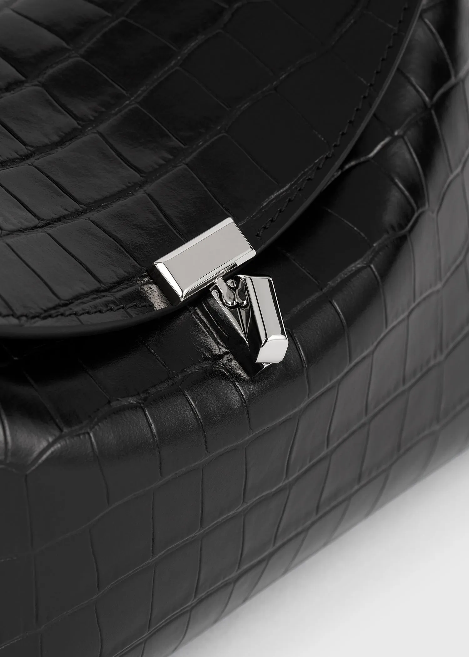 T-Lock clutch black croco