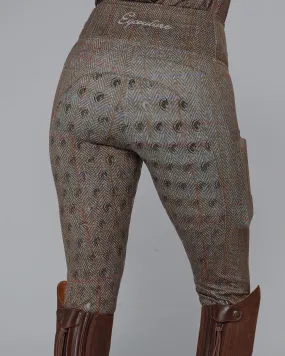 Tweed Effect Riding Leggings - Full Grip