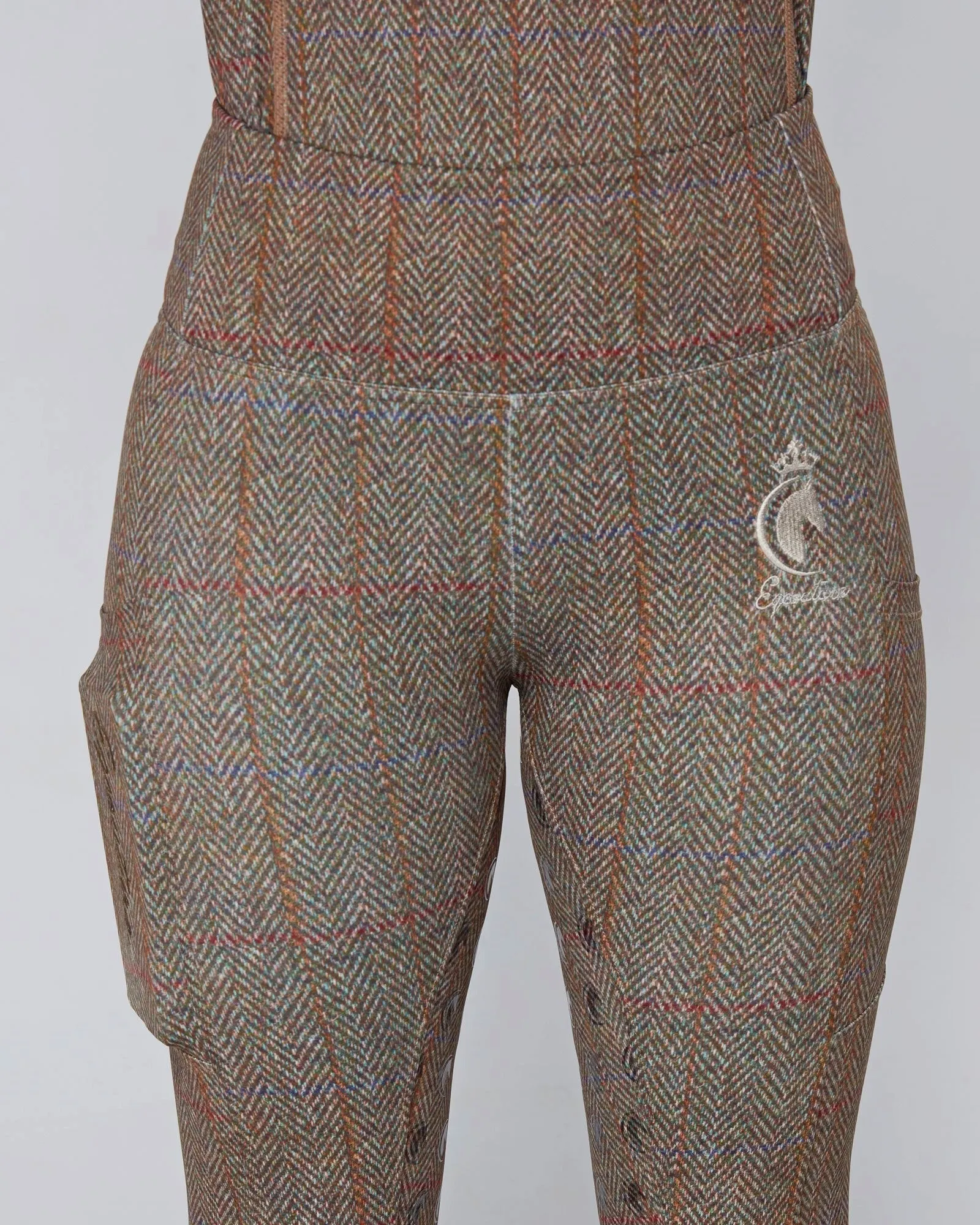 Tweed Effect Riding Leggings - Full Grip