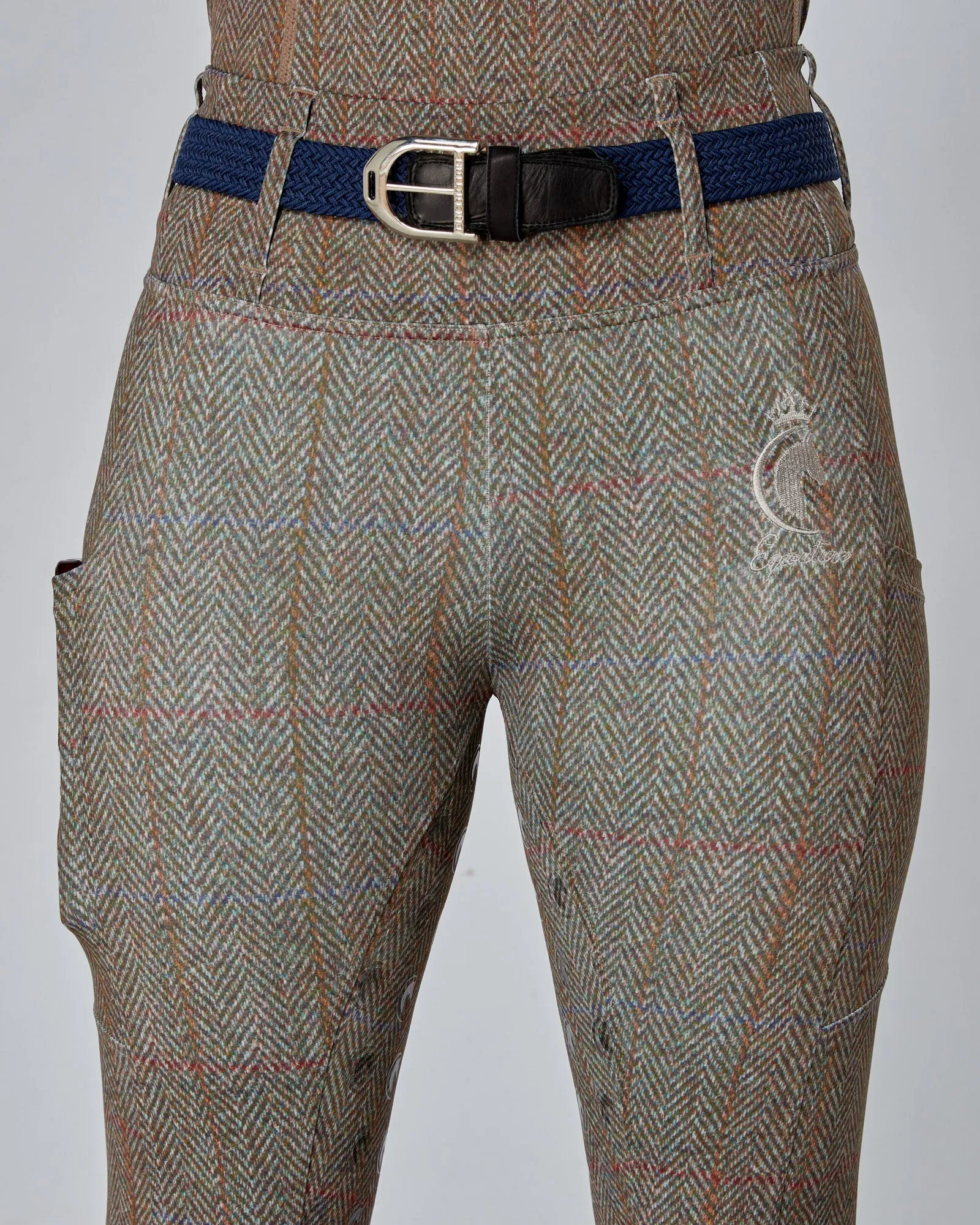 Tweed Effect Riding Leggings - Full Grip