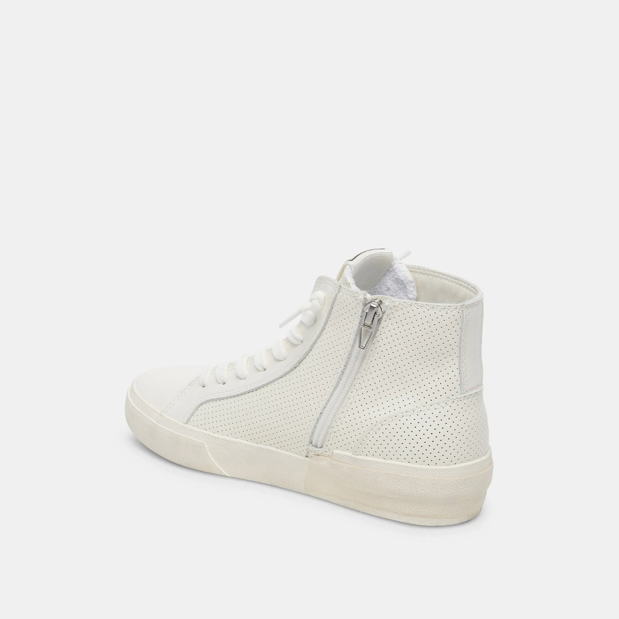 ZOHARA SNEAKERS WHITE PERFORATED LEATHER